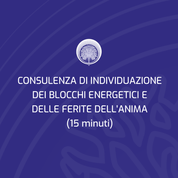 CONSULENZA DI INDIVIDUAZIONE DEI BLOCCHI ENERGETICI E DELLE FERITE DELL'ANIMA (15 minuti)
